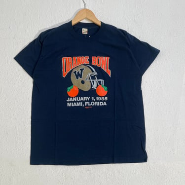 Vintage 1985 UW Huskies Orange Bowl T-Shirt Sz. XL