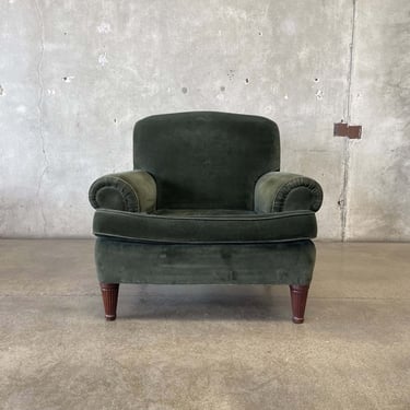 Vintage Ralph Lauren Green Velvet Lounge Chair