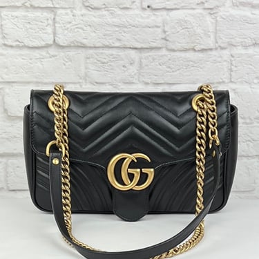 GG Small Marmont Bag, Black