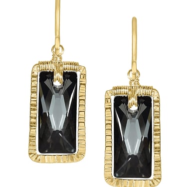 City Earrings - 14k Gold Fill + Crystal