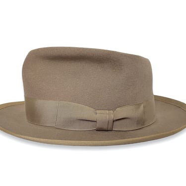 Vintage 1950s PILGRIM Bound Edge Fedora ~ 7 1/4 ~ 50s Hat ~ Whippet Clone 