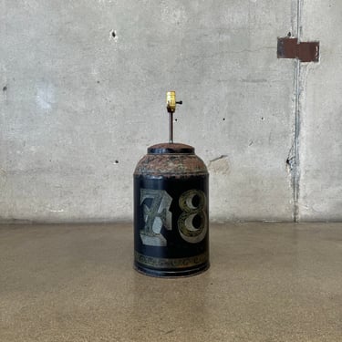 Vintage Tea Canister Lamp - Made in Italy