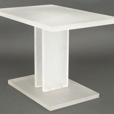 Modern Frosted Acrylic Side Table