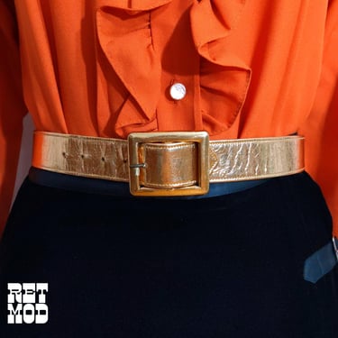 Shiny Warm Gold Vintage Belt 