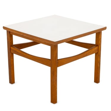 Jens Risom Style Teak and Laminate Side Table