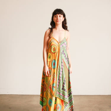 YSL Hermes Mixed Silk Scarf Dress 