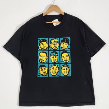 Vintage 1990s Wu Tang Clan Members Puff Print Shirt Sz. XL
