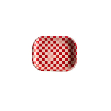 Small Tray | Pink & Red Checker
