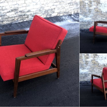 Restored Walnut Frame Easy Chair 