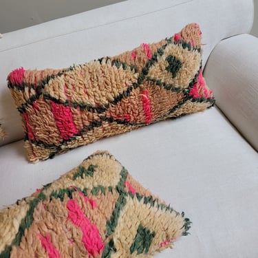 Vintage Wool Pillow - Neon Pink