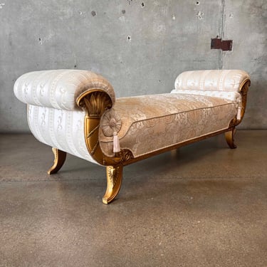 Vintage Regency Style Giltwood Chaise / Bench