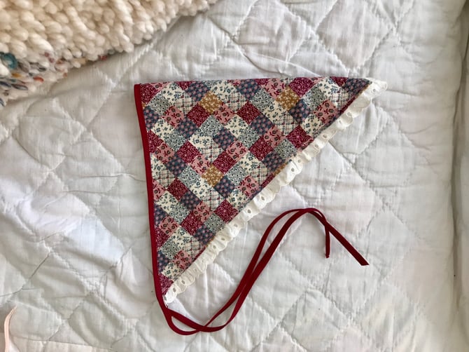 Burgundy Quilted Hair Kerchief 