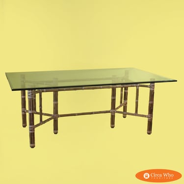 Vintage McGuire Bamboo Rectangular Dining Table