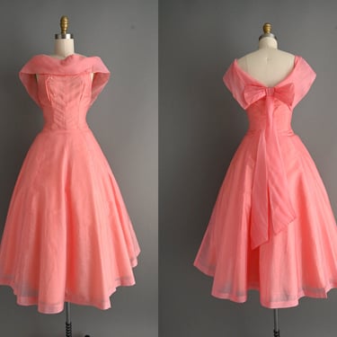 1950s vintage dress | Pink Cupcake Party Prom Dress | XS | 