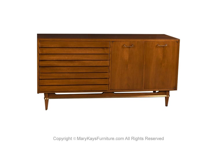 American of Martinsville Mid-Century Walnut Credenza 