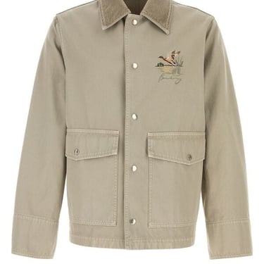 Burberry Men Khaki Cotton Jacket