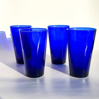 Large Libby Blue Pint Glasses