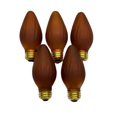 Light Bulbs for Vintage Chandeliers and Sconces F15 AMBER FLAME (60w equivalent)  5 Painted **Dimmable LED Bulb** Exposed Bulb Lighting 