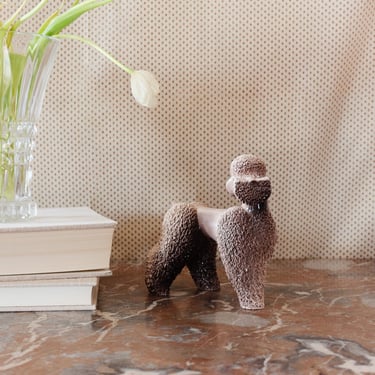 vintage french artisan made textured "caniche" (poodle)