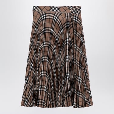 Burberry Check Pattern Pleated Skirt Women