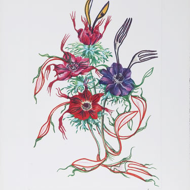 Anenome per Anti-Pasti (Anenome of the Toreador) from Florals by Salvador Dali 1972 Signed 