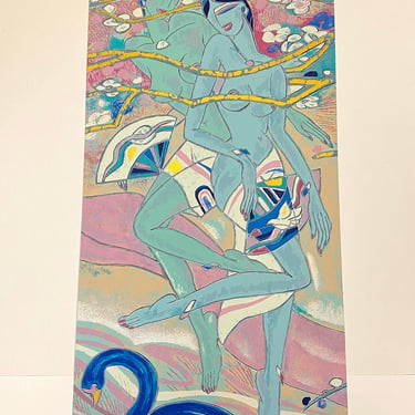 Amazing Yamin Young ~Cherry Blossom~ LE Serigraph Art Print Signed & Numbered A Rare HTF Modern 