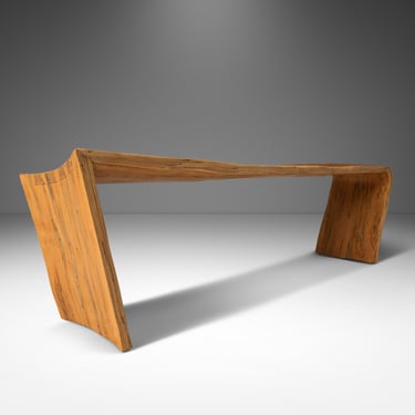 Organic Modern Studio Craft Bentwood Asymmetrical Abstract Three Seater Bench in Ambrosia Maple, USA, c. 1980's 