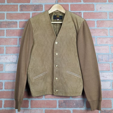 Vintage 70s May D&F ORIGINAL Quilted Suede Wool Combo Jacket - Medium / Large 