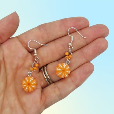 Orange Earrings Summer Citrus Fruit Drop Dangle Earring 