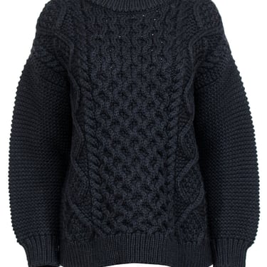 Mr. Mittens - Black Wool Chunky Knit Sweater Sz XS/S