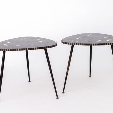 Pair of 1960s Rockabilly Vintage Side Tables 