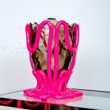 Large Indian Summer Vessel in Hot Pink