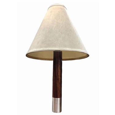 Nickel Básica M2 Table Lamp by Santiago Roqueta For Santa & Cole w/ Large Shade 