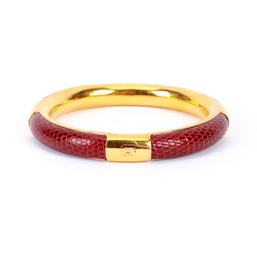 Burgundy Lizard Skin Bangle