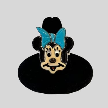 MINNIE MOUSE Zunitoon Turquoise Spiny Oyster Onyx & Mother of Pearl Inlay Ring | Native American Southwestern Zuni, Multiple Sizes Available 