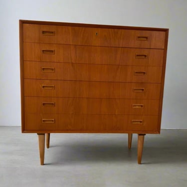 Danish Teak Six Drawer Dresser - #A1515