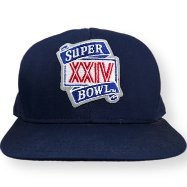 Vintage 1990 AJD Super Bowl XXIV New Orleans Louisiana Made in USA SnapBack Hat Cap 