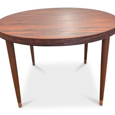 Round Rosewood Table w One Leaf - 022502