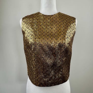 1970s Nelly de Grab Gold Crop Top 