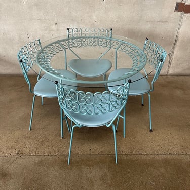 Mid Century Modern Table / Chairs Patio Set by Arthur Umanoff