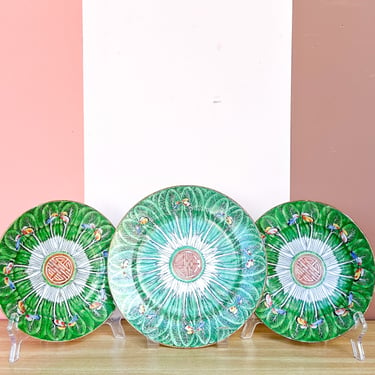 Set of Three Chinoiserie Plates