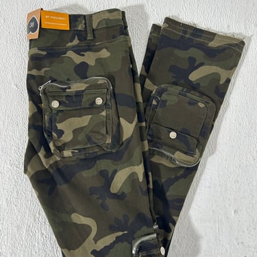 Pheelings Cargo Flare Stack Denim Camo Green Dept 1