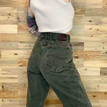Lee Riveted Vintage Green High Rise 90's Jeans / Size 28 29 