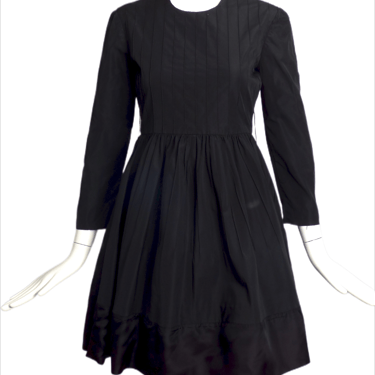 GEOFFREY BEENE - 1960s Black Taffeta Dress, Size 6