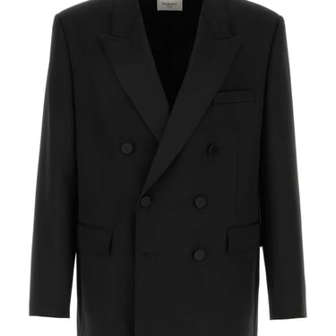 Saint Laurent Men Black Wool Blazer