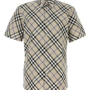 Burberry Men Printed Poplin Shirt