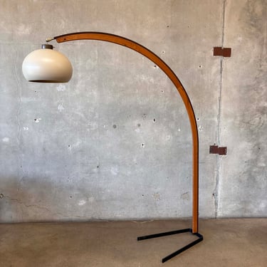 Vintage Nova Of California Arc Lamp In Oak