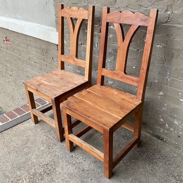 Pair of Teak Side Chairs