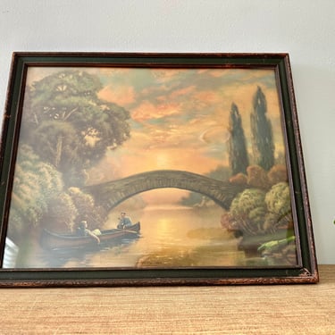 1920's Framed Last of Summer Print by C. Andrew Matthews (Copyright Borin Mgf. Co.) - Romantic Art 