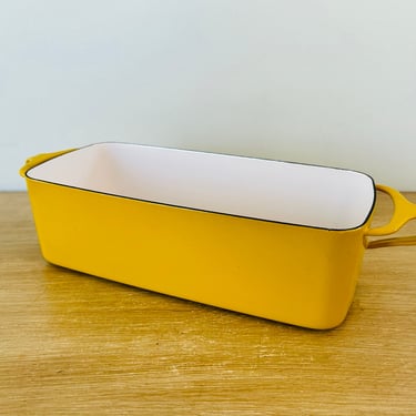 Vintage Mid Century Modern Yellow Enamelware Dansk Kobenstyle Loaf Pan Bread Pan by Jens Quistgaard 